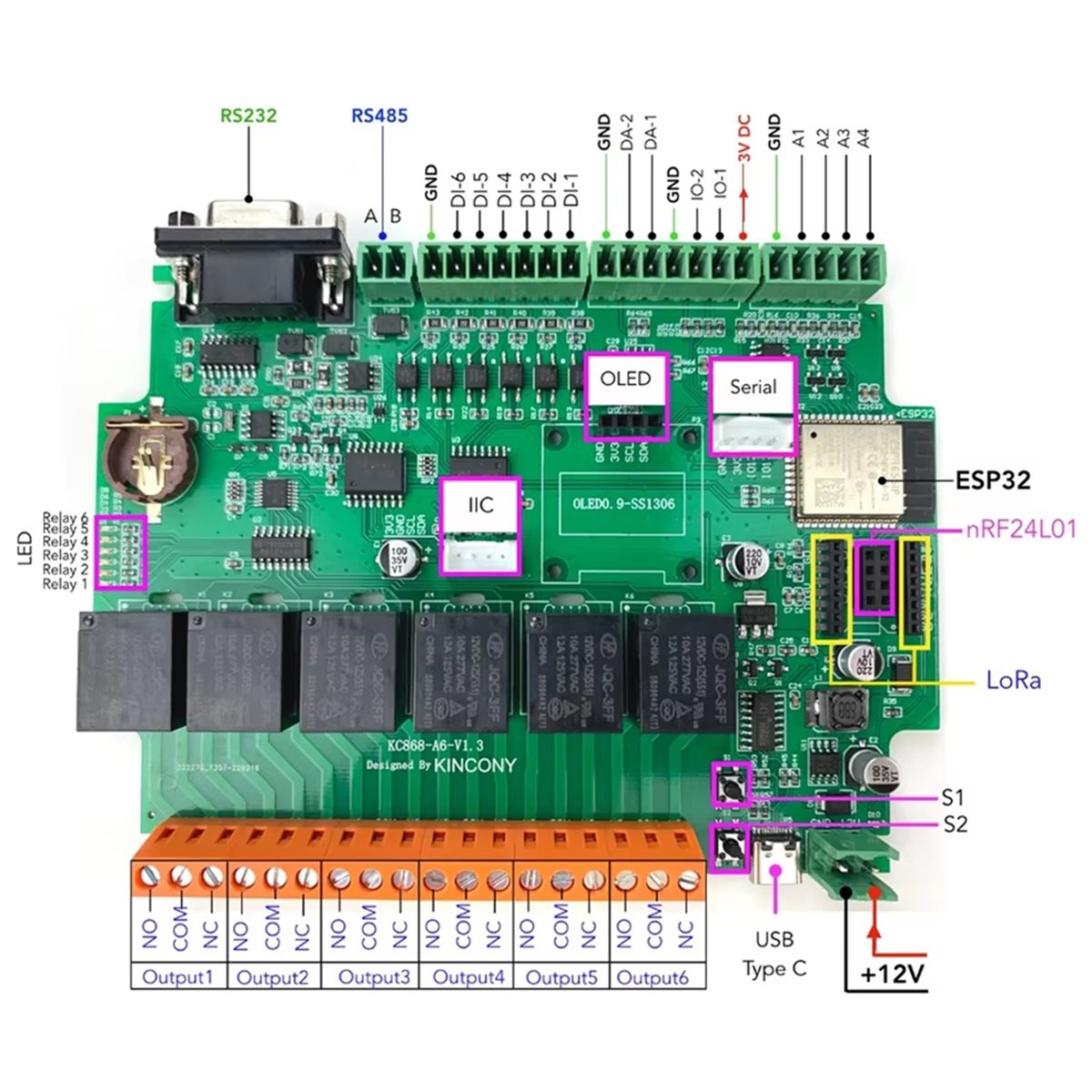 Scheda di sviluppo KC868-A6 MQ - Home Automation Systems Diy recensione e prezzo