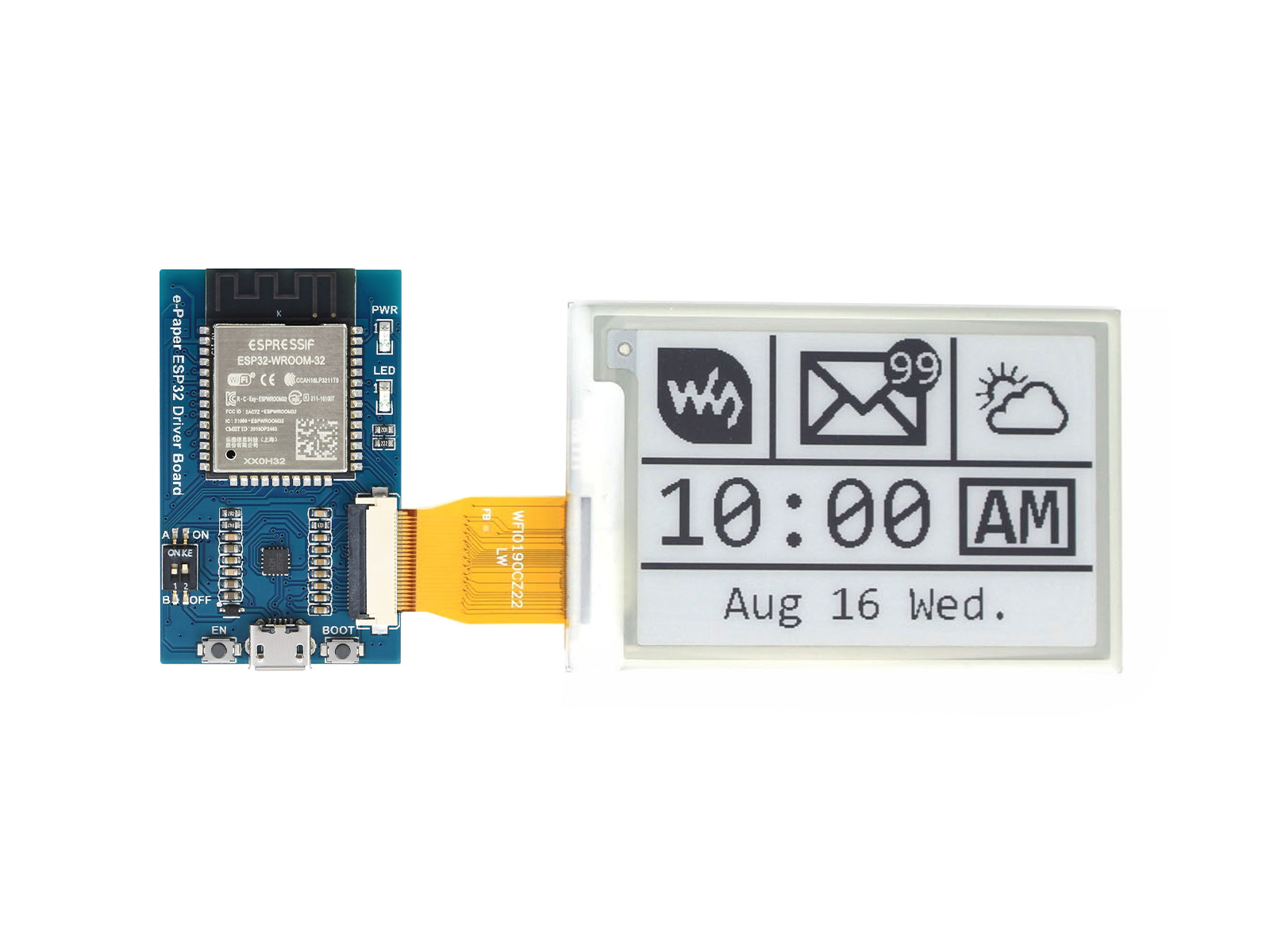 Scheda driver Waveshare ESP32  - Display Epaper 2.9 recensione e prezzo